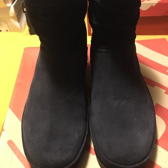 **SOLD**FitFlop Tall Navy Suede Crush Boot Women's Size 7, but Fits Like a 7/8 - Picture 5 of 11